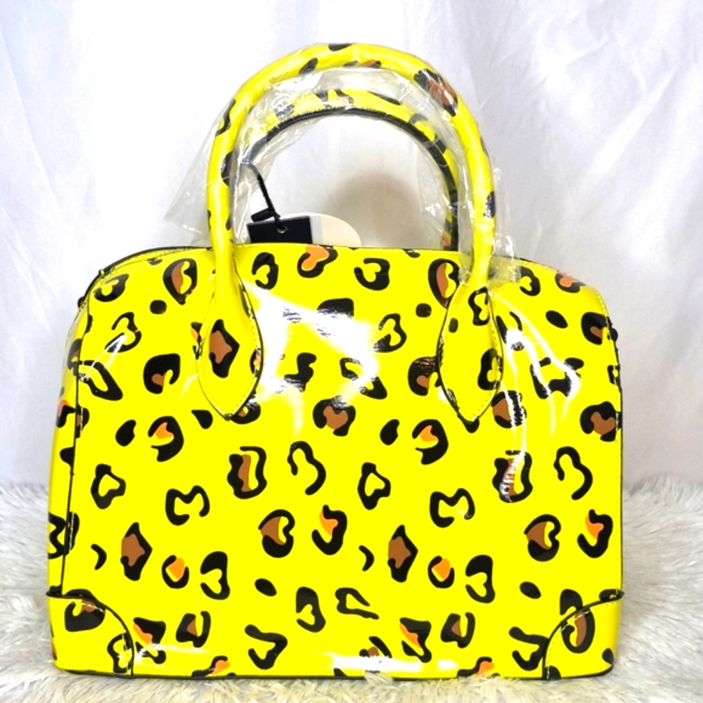 Leopard Print Vegan Leather Boston Bag & Wallet ๐๐๐ - Picture 7 of 15